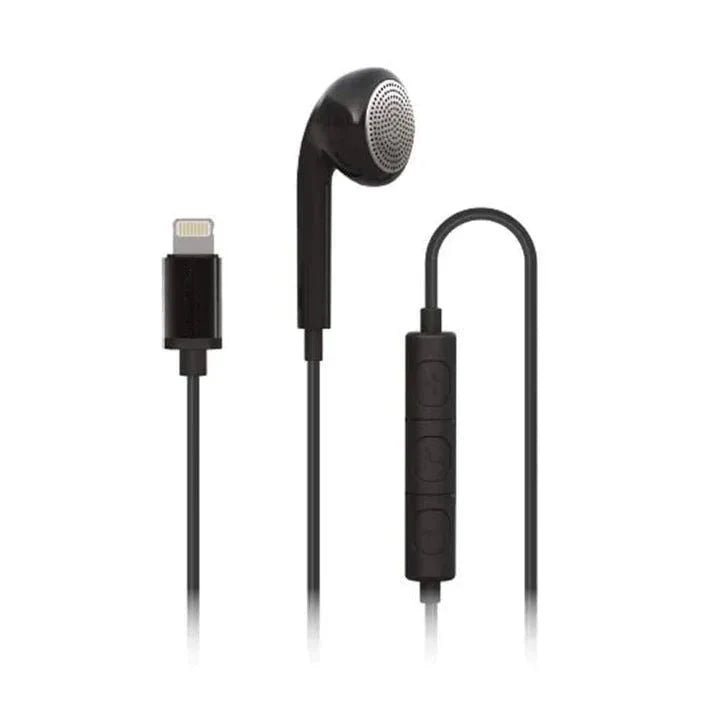 Ravpower Mono Earphone Lightning Connector - Black - Tashqila Ravpower Mono Earphone Lightning Connector - Black - Tashqila